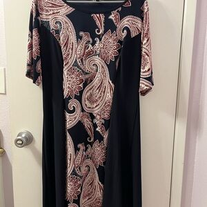 Sami & Jo XL Magenta/Blue/White Paisley Dress XL NWOT